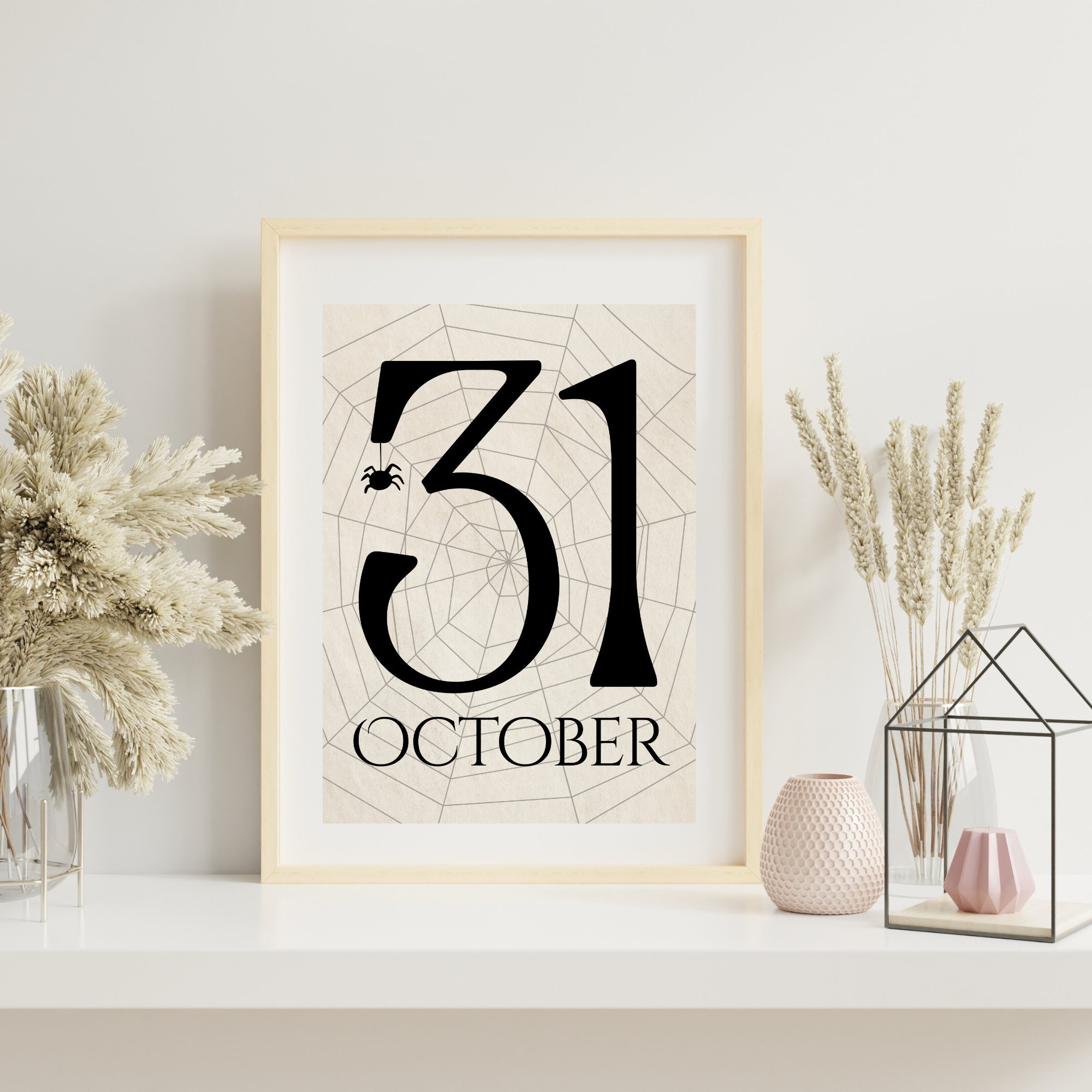 October 31 Printable Halloween Wall Decor - Digital Download - Etsy