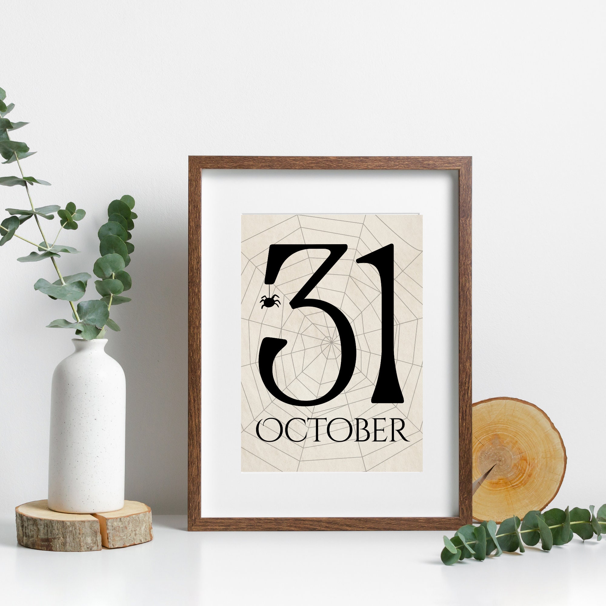 October 31 Printable Halloween Wall Decor - Digital Download - Etsy