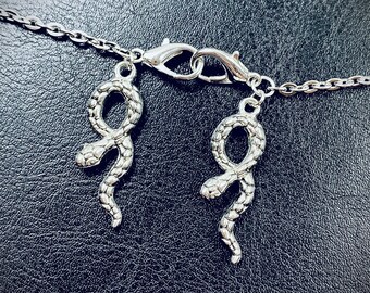 24"-30" Glasses chain, Snake, glasses holder, glasses strap, eyewear chain, lanyard, gift, spectacle cord, mask chain, gothic, spooky, witch