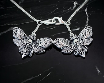 Cadena para gafas de 24"-30", polilla calavera, soporte para cordón de gafas, correa, cadena para gafas, cordón, regalo, cordón para gafas, retenedor, cadena para máscara, regalo