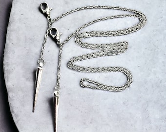 Corrente para óculos de 60 a 75 cm, com ponta prateada, suporte para cordão de óculos, alça para óculos, corrente para óculos, cordão, presente, cordão para óculos, prendedor, corrente para máscara