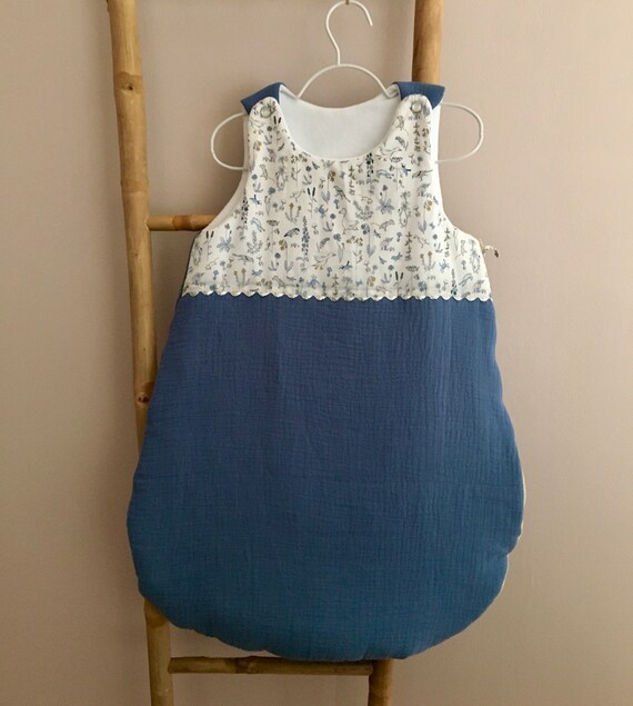 Legeuse In Liberty Theo And Double Blue Cotton Gauze Etsy