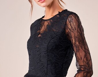 cute black lace tops