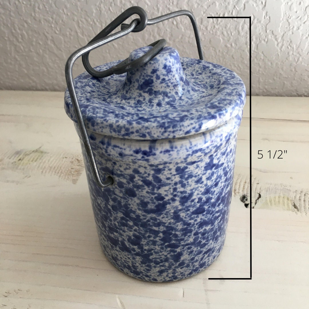 Blue Ceramic Canister Etsy
