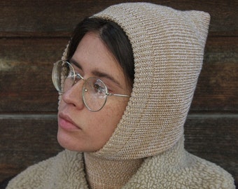 Gorro pasamontañas de lana merino. Gorro pasamontañas de doble capa con forro de lana merino, gorro de punto, pasamontañas de punto, gorro de punto, pasamontañas de ganchillo.