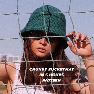 CHUNKY BUCKET HAT in 5 hours pattern,pdf pattern video text description