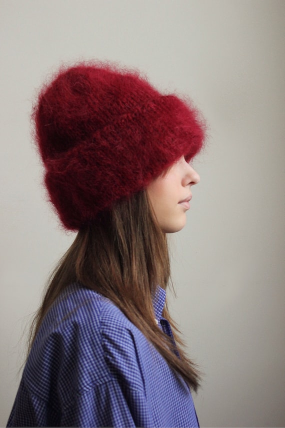 BRUSHED SUPER KID MOHAIR KNIT CAP — Shop Boswell