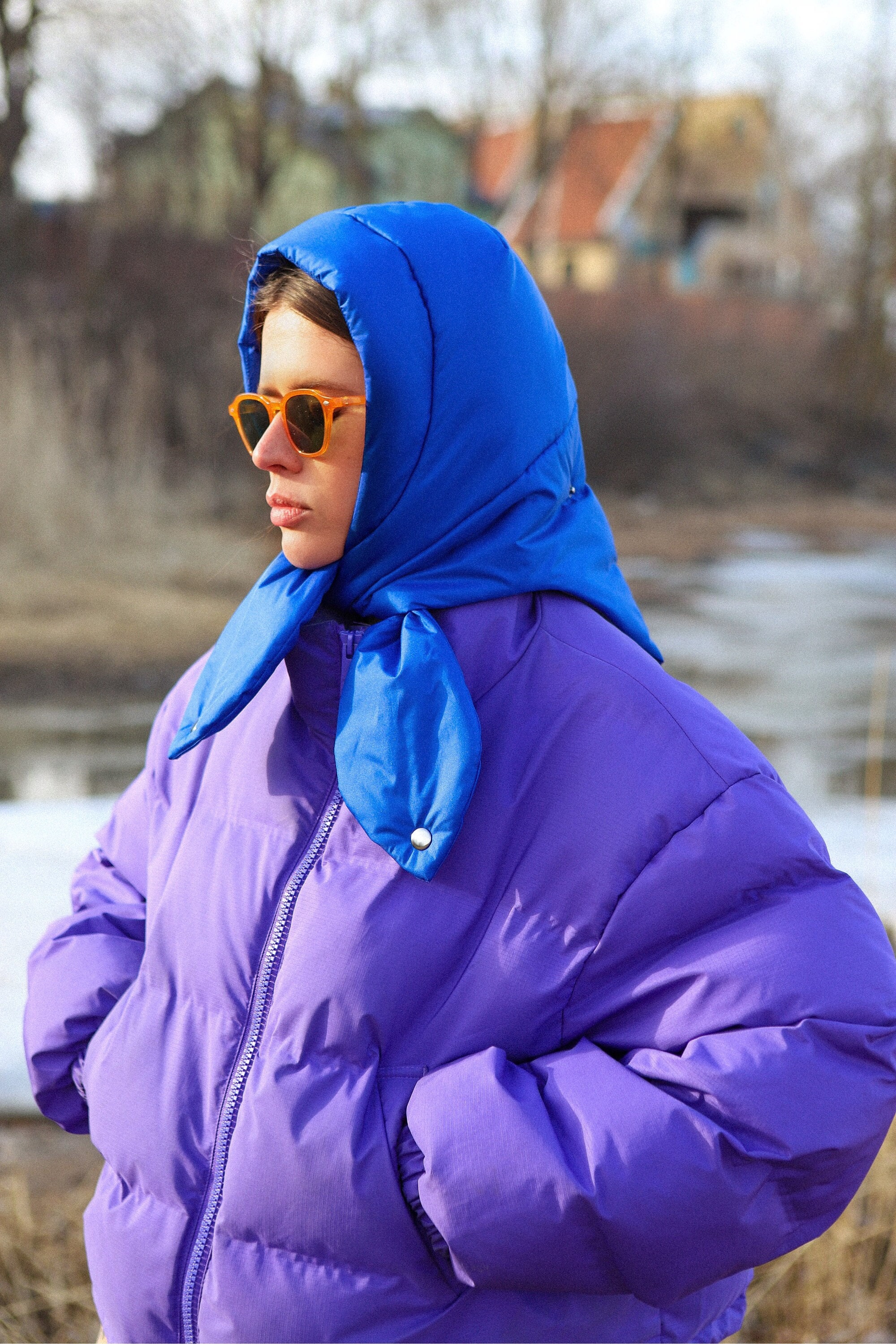 Quilted Hooded Scarf - Etsy display picture 3