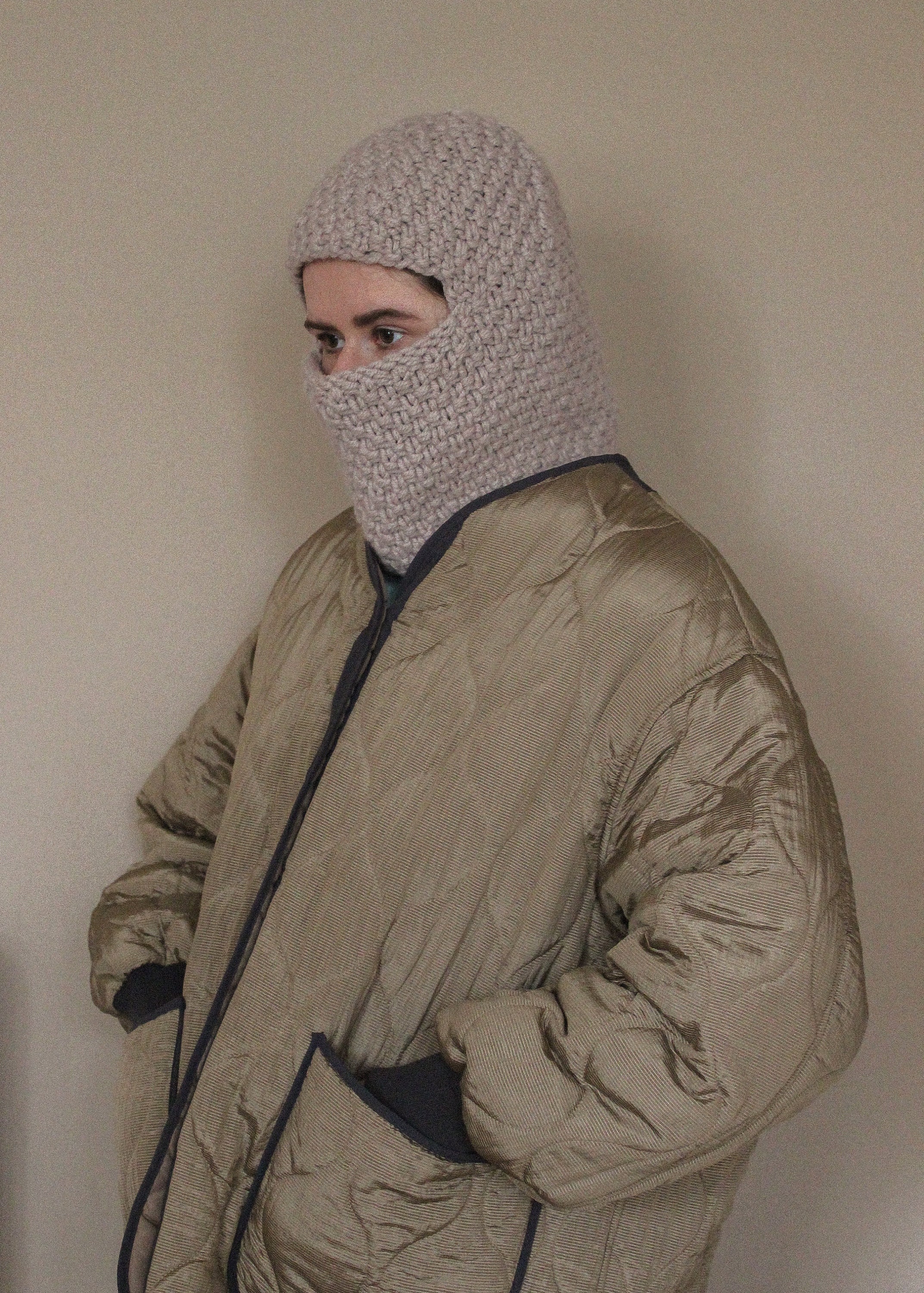 Hand Knit Balaclava グレイッシュベージュ TODAYFUL（トゥデイフル）の「Hand Knit Balaclava（ネック