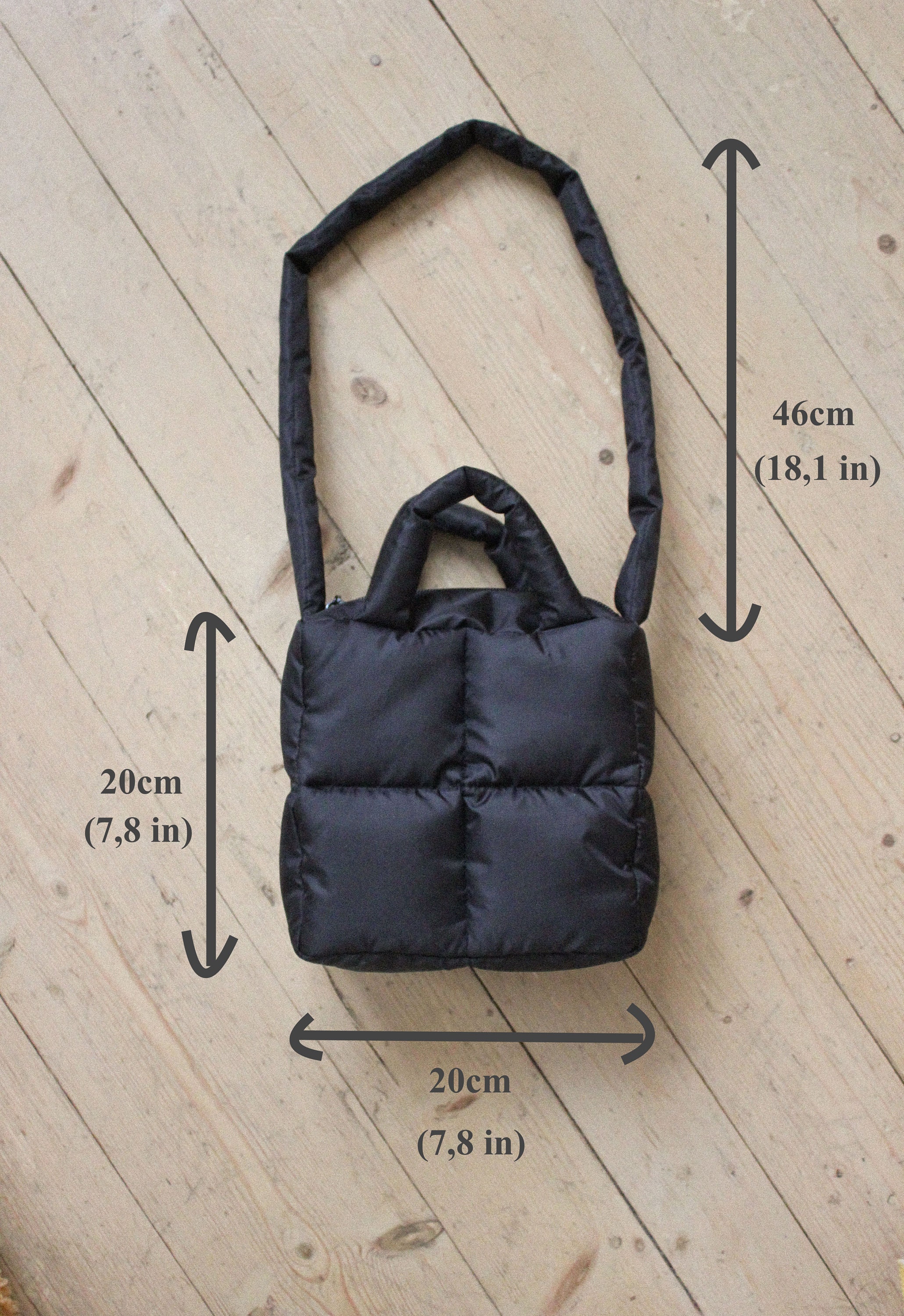 バッグ WANNA FOUNDATION NYLON PUFF SHOLDER BAG WANNA FOUNDATION] NYLON PUFF SHOLDER BAG - BLACK