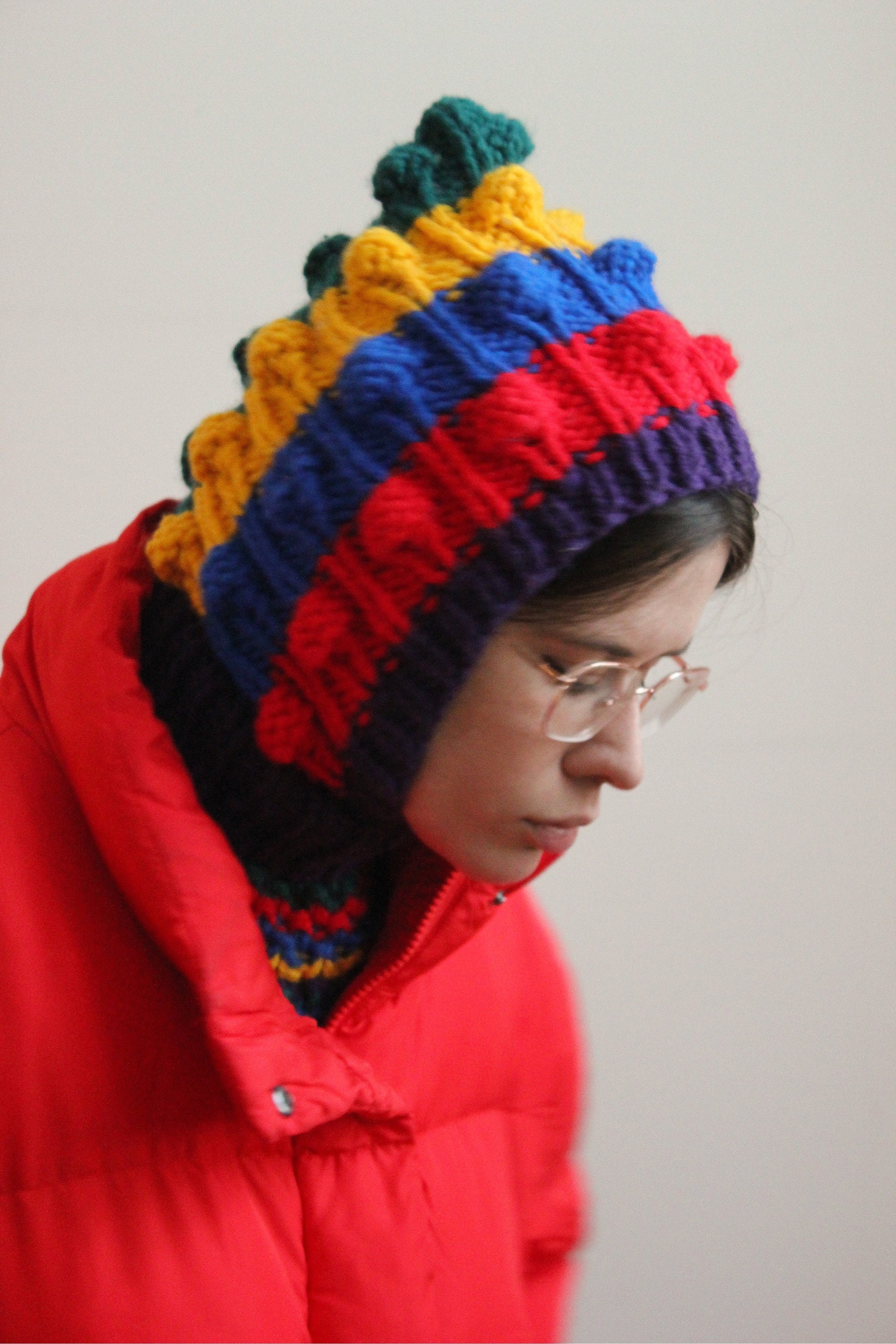 Multicolored Balaclava With Dimensional Tuck Knitting Technique - Etsy