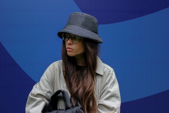 Black Pillow Puffer Bucket Hat Quilted Bucket Hat - Etsy