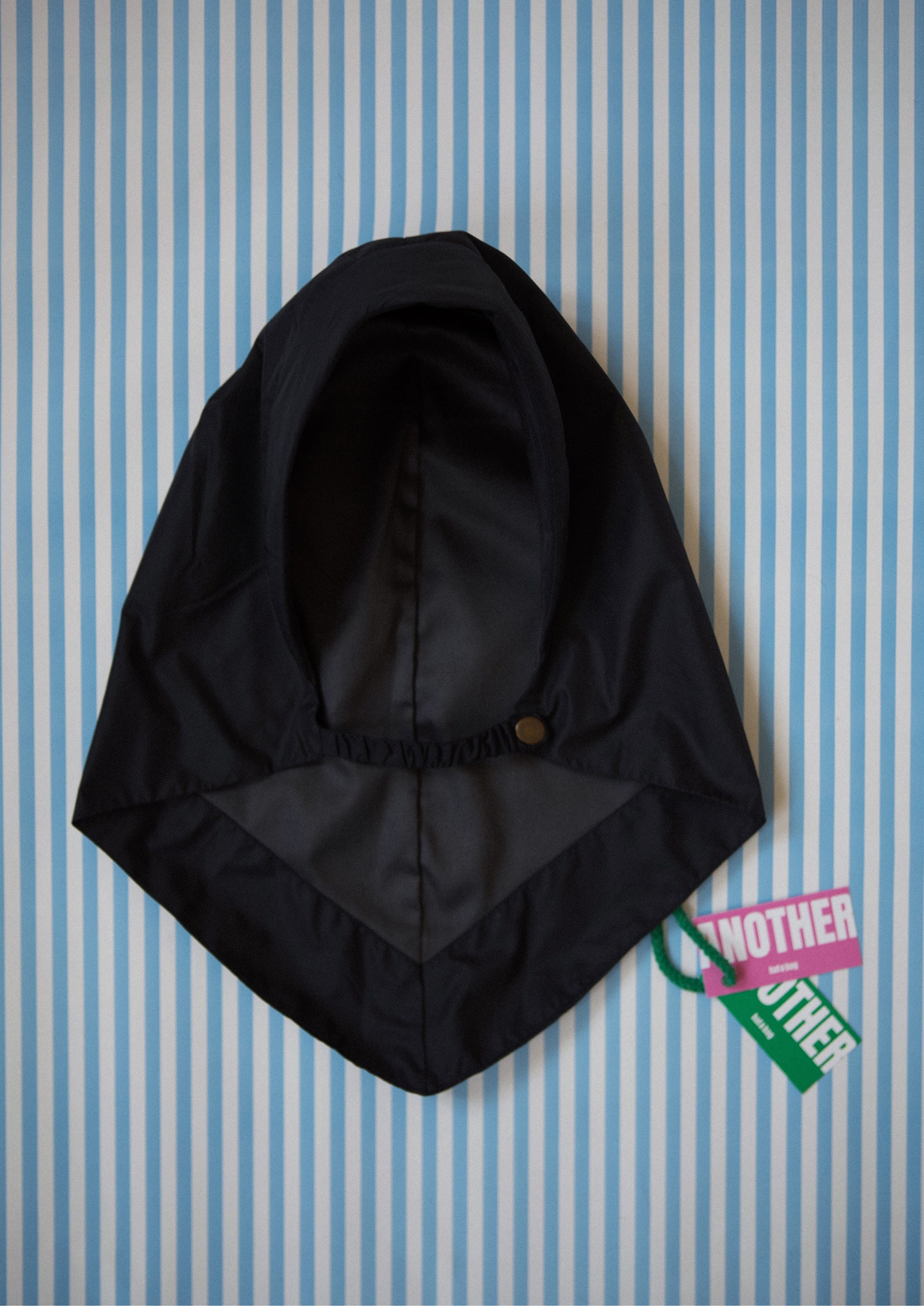Rain Waterproof Headscarf in Black ,scarf Quilted Shawl