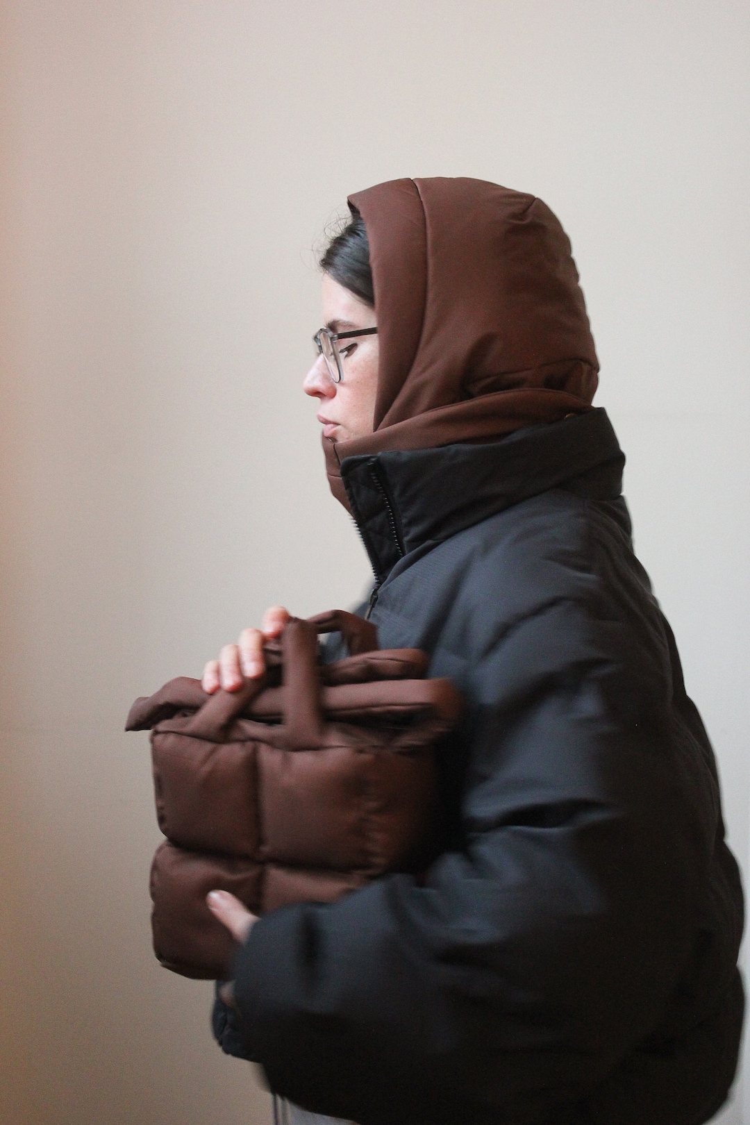 PILLOW HEADSCARF Balaclava in Brown scarf Quilted Shawl Etsy UK