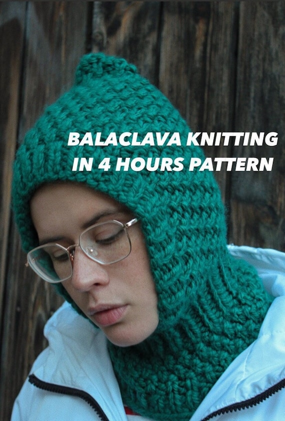 Balaclava Knitting in 4 Hours Pattern Etsy