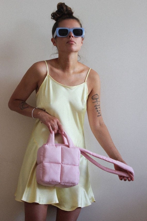 MINI PILLOW PUFFER Essential Bag in Soft Light Pink Tote Bag Etsy