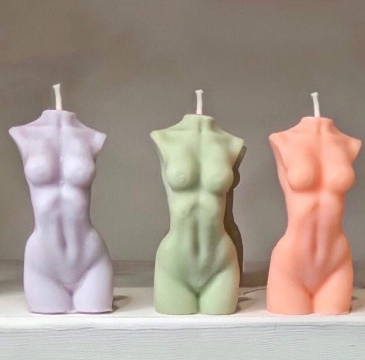 Bougie Corps Femme Parfumée Cadeau de Noël Couleurs - Candle Women Body Colors