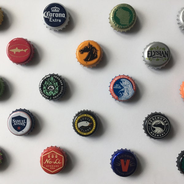 Beer Bottle Cap Magnets (Build your own 6-pack)