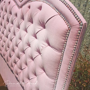 Diamond Head Upholstery Tack in Rose Quartz Natural Stone