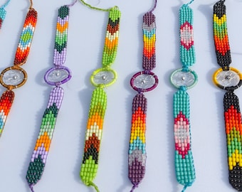 Handmade dreamcatcher bracelet, beaded friednship bracelet, woven braided bracelet, good energy dreamcatcher bracelet, unisex bracelet