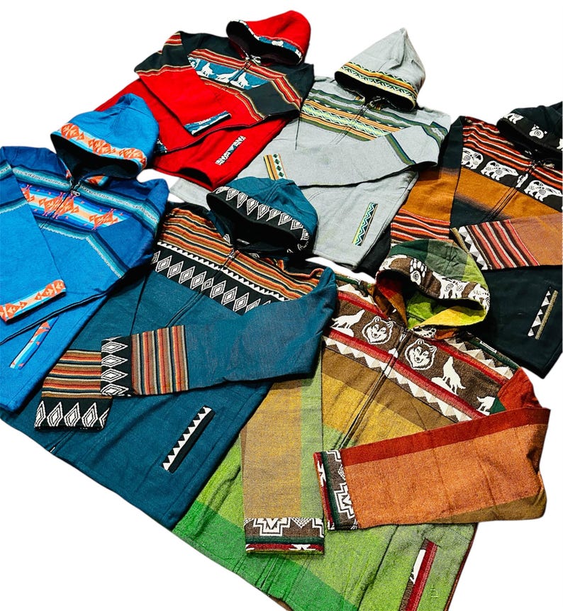 From Left to Right Top to bottom.
Red Wolf, Gray, Black/Brown Bear, 
Blue, Pine Green, Multicolor Wolf.