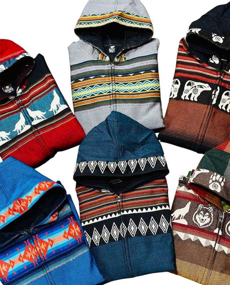 One of a kind Native Zip Up Jackets