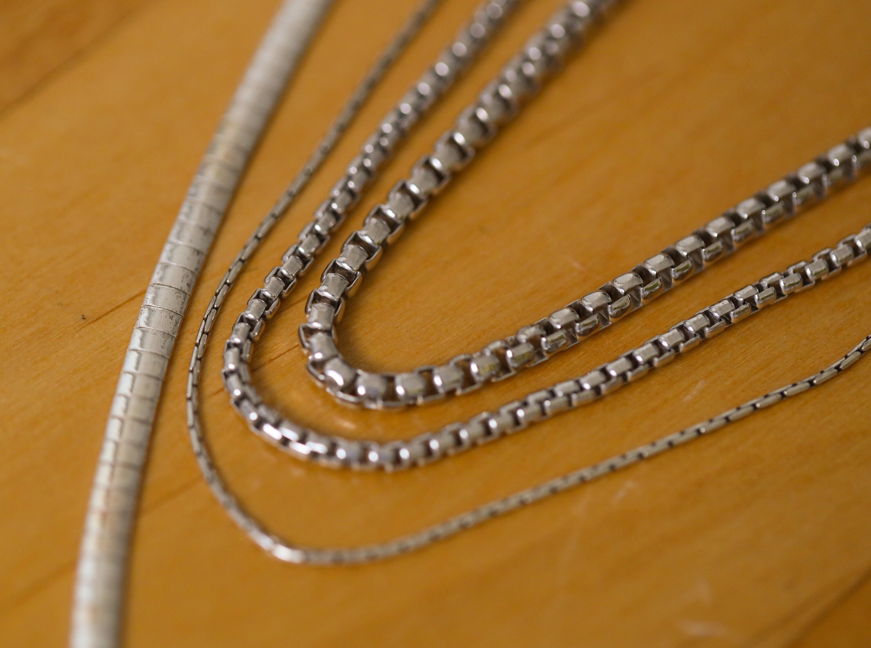 Big Rounded Box Silver Chain Solid Durable Handmade Silver Etsy