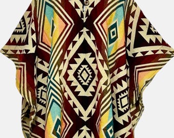 Native Poncho, reversible poncho, handmade alpaca poncho, stylish cape, boho poncho, unisex Hooded poncho, geometric design poncho,