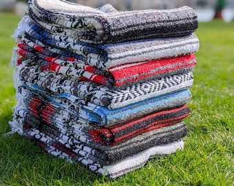 Handmade blanket, throw, Falsa blanket, Baja blanquet, Yoga Blanket, sarape, camping blanket, picnic throw, very soft warm travel blanket