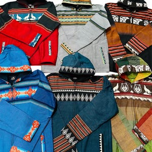 From Left to Right Top to bottom.
Red Wolf, Gray, Black/Brown Bear, 
Blue, Pine Green, Multicolor Wolf