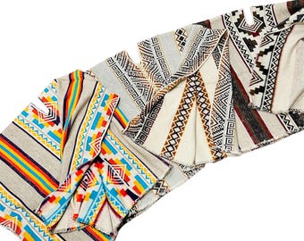 100 % wool Native poncho, Thick heavy duty poncho, Western Tribal poncho, cowboy poncho, very warm and soft, Unisex poncho Handcrafted.