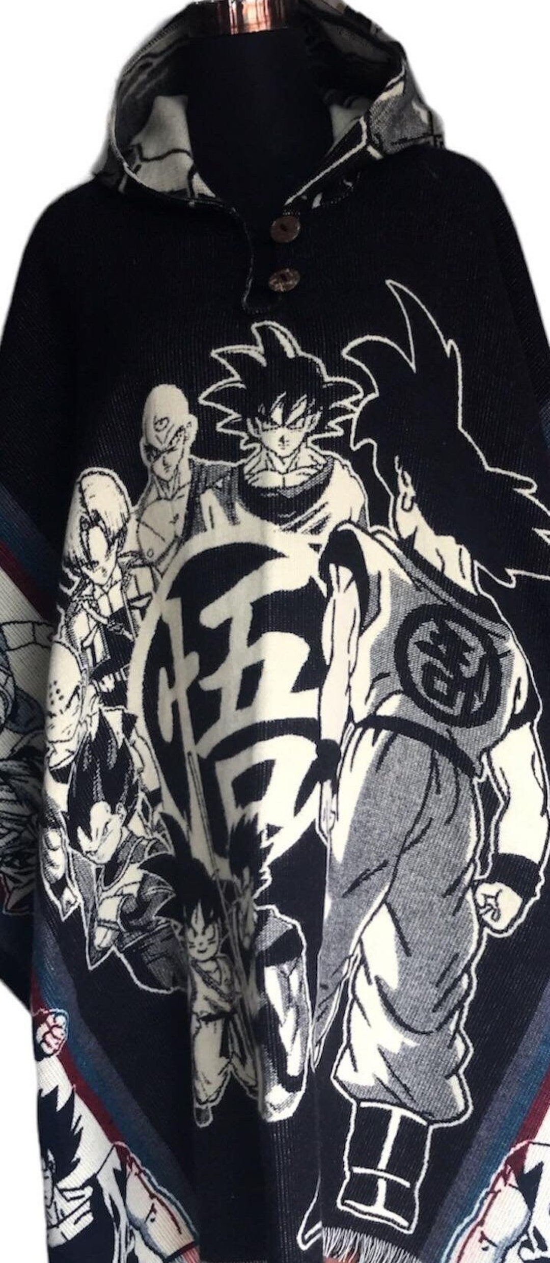 Dragon Ball Z Poncho Anime Poncho Japanese Anime Alpaca Etsy
