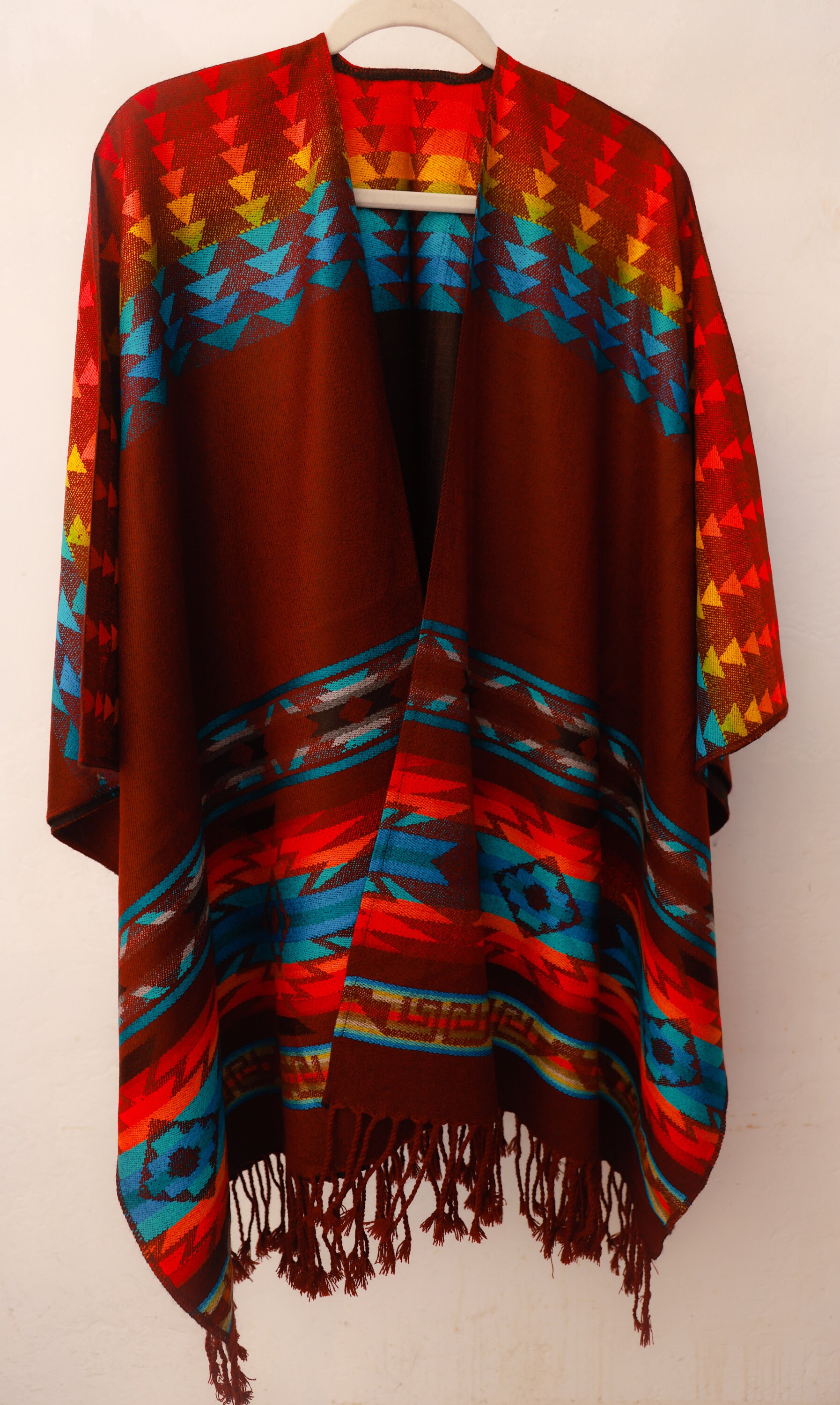making poncho from shawl