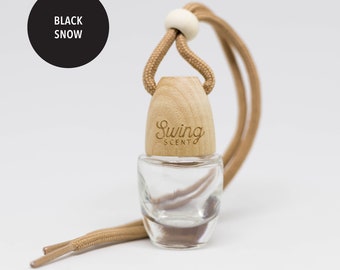 Swing Scent BLACK SNOW Air Freshener, Hanging Diffuser For Car or Small Space