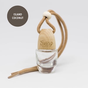 Swing Scent ISLAND COCONUT Air Freshener, Hanging Diffuser For Car or Small Space