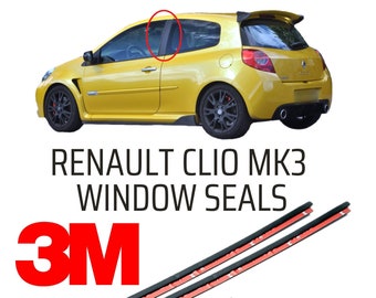 GENUINE 3M X2 Rear Quarter Side Glass Window Seal for Renault Clio MK3