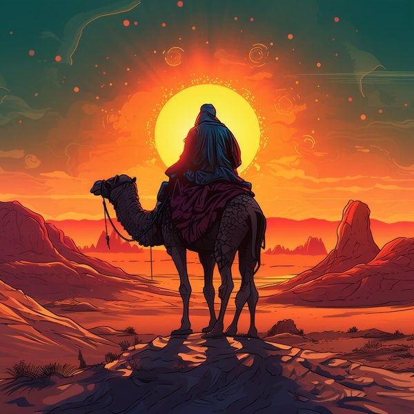 Silk Road Digital Download Nomad on a Camel