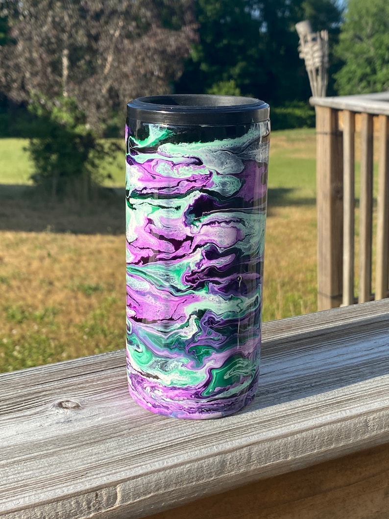 Custom Stainless Tumbler with Epoxy Coating Etsy
