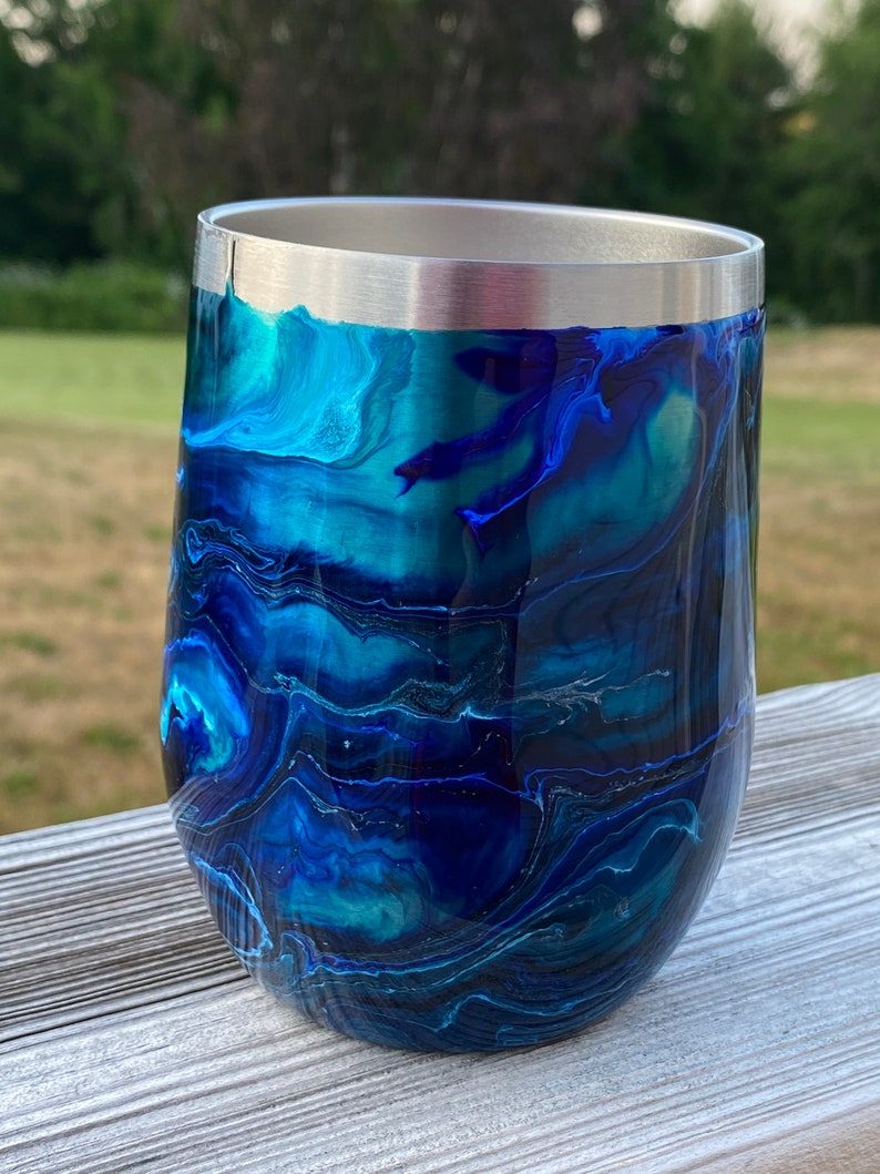 Custom Stainless Tumbler with Epoxy Coating Etsy