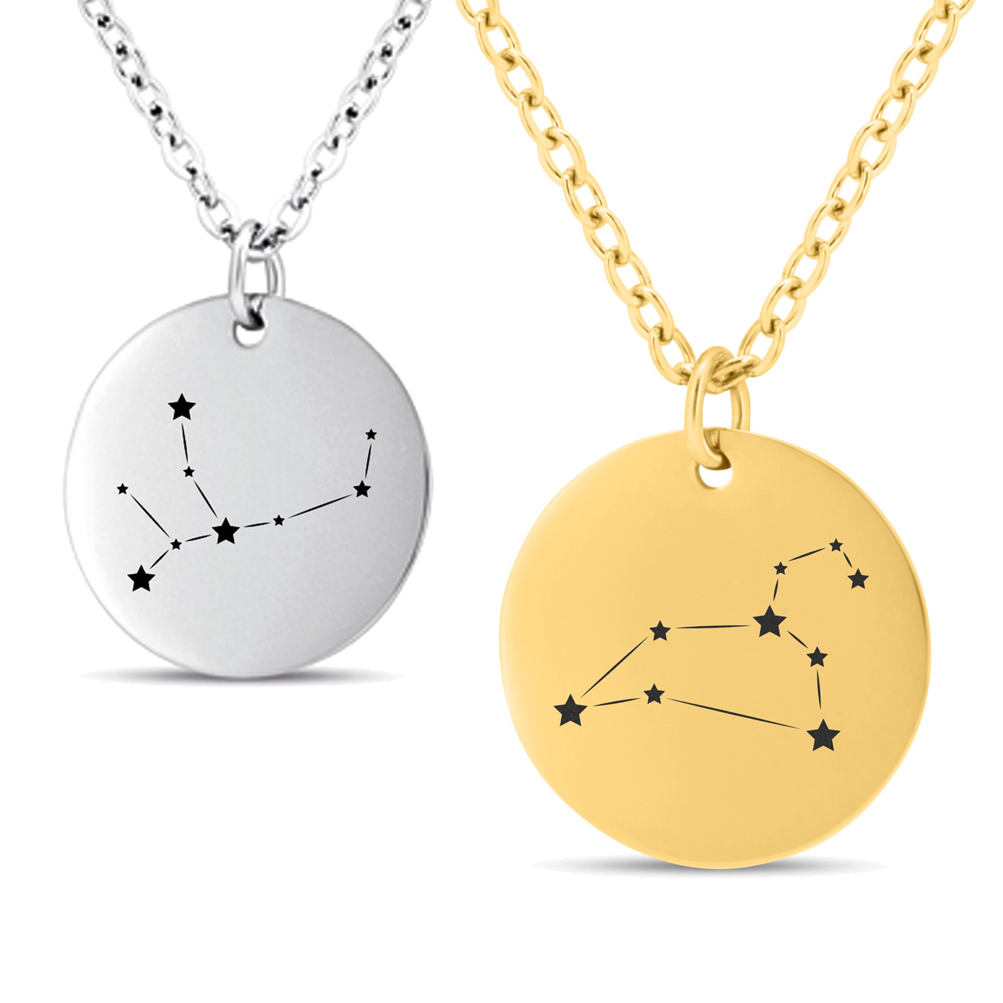 Made By Nami Sternzeichen Halskette Gold - Chirurgischer Edelstahl Wasserfest
