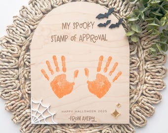 Personalized Halloween Sign, Baby’s First Halloween, Halloween Handprint Sign, Baby Handprint Sign, My First Halloween, Cute Halloween Sign