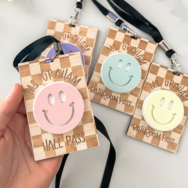 Classroom Passes Retro Etsy