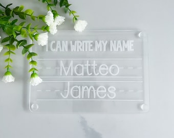 Personalized Name Tracing Board, Custom Gift for Kids, Acrylic Name Tracing, Name Board, Dry Erase Name Board, Christmas Gift for Kids