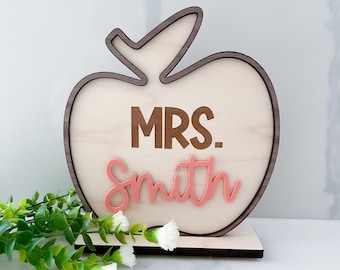 Personalized Teacher Sign, Teacher Desk Sign, Custom Teacher Gift, Christmas Gift for Teacher, Personalized Gift, Teaching Gift