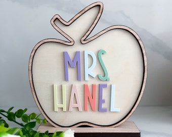 Personalized Teacher Sign, Teacher Desk Sign, Custom Teacher Gift, Christmas Gift for Teacher, Personalized Gift, Teaching Gift