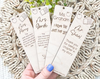 Personalized Teacher Appreciation Gift, Bookmarks for Teachers, Gifts for Teachers, End of the Year Gifts, Teacher Appreciation, Bookmarks