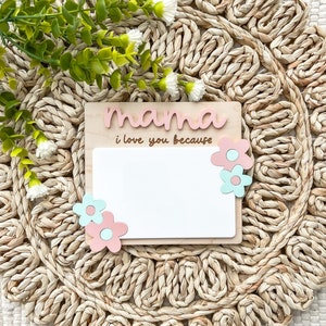 Personalisiertes Muttertagsgeschenk, Geschenk für Oma, individuelles Whiteboard-Geschenk, süßes Geschenk für Mama, benutzerdefiniertes Omageschenk, weil ich dich liebe Geschenk