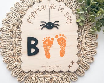 Personalized Halloween Sign, Baby’s First Halloween, Halloween Footprint Sign, Baby Footprint Sign, My First Halloween, Cute Halloween Sign