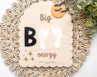 Personalized Halloween Sign, Baby’s First Halloween, Halloween Footprint Sign, Baby Footprint Sign, My First Halloween, Cute Halloween Sign