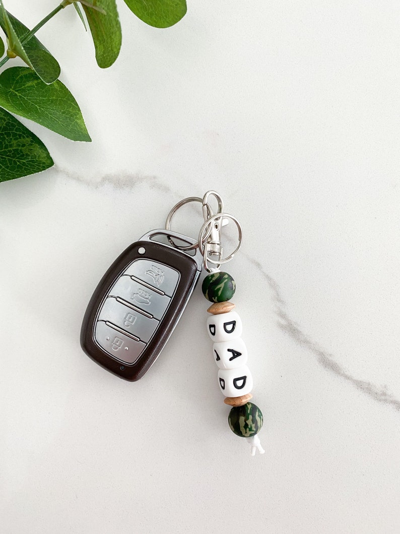 Fathers Day Gift, Dad Keychain, Papa keychain, Gift for Dad,Step Dad Gift, Birthday Gift for Dad, Bonus Dad Gift, Camo Keychain image 4